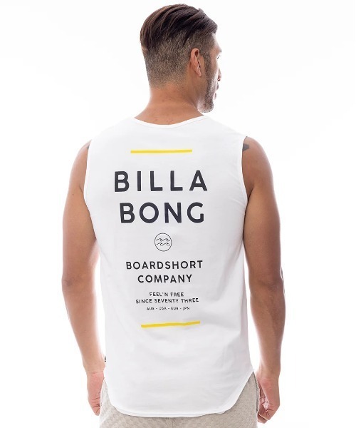 BILLABONG(ビラボン)の「BILLABONG メンズ SUNBLOCK タンクトップ 【2025年春夏モデル】/ビラボンロゴバックプリントタンクトップ(タンクトップ・メンズ・ホワイト/ブラック/ブルー系その他・LARGE/MEDIUM/X-LARGE)」の1枚目の写真