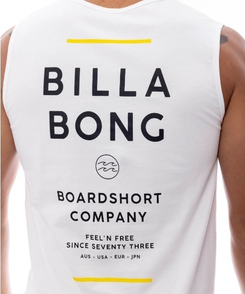 BILLABONG(ビラボン)の「BILLABONG メンズ SUNBLOCK タンクトップ 【2025年春夏モデル】/ビラボンロゴバックプリントタンクトップ(タンクトップ・メンズ・ホワイト/ブラック/ブルー系その他・LARGE/MEDIUM/X-LARGE)」の6枚目の写真