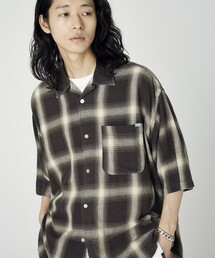NAUTICA(m[eBJ)NAUTICA/m[eBJ Bleech Ombre Check S/S Shirts/Iu[ u[` `FbNVc V[gX[u(Vc/uEX)