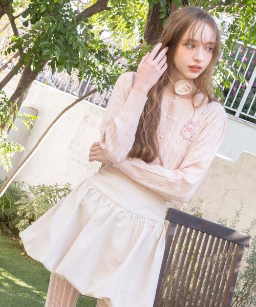 MAJESTIC LEGON(マジェスティックレゴン)の「SWIMMERコラボ ケーブルカーデ(カーディガン/ボレロ・レディース・ブルー/ピンク・MEDIUM)」の1枚目の写真