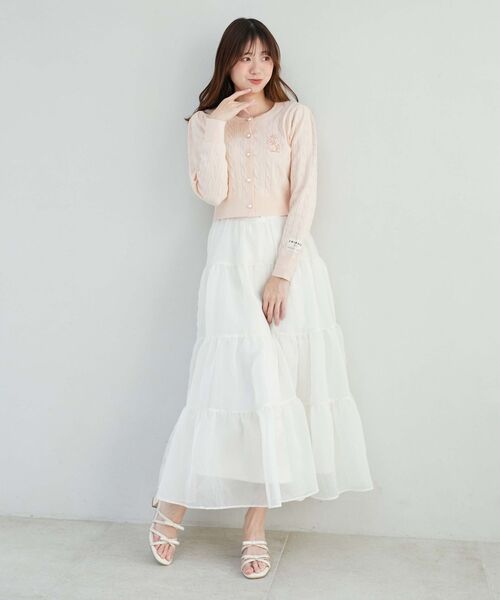 MAJESTIC LEGON(マジェスティックレゴン)の「SWIMMERコラボ ケーブルカーデ(カーディガン/ボレロ・レディース・ブルー/ピンク・MEDIUM)」の9枚目の写真