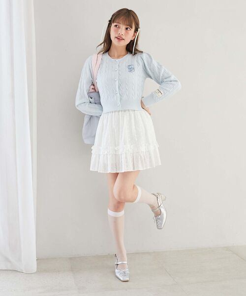 MAJESTIC LEGON(マジェスティックレゴン)の「SWIMMERコラボ ケーブルカーデ(カーディガン/ボレロ・レディース・ブルー/ピンク・MEDIUM)」の17枚目の写真