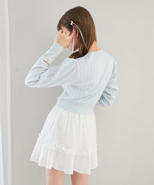 MAJESTIC LEGON(マジェスティックレゴン)の「SWIMMERコラボ ケーブルカーデ(カーディガン/ボレロ・レディース・ブルー/ピンク・MEDIUM)」の22枚目の写真