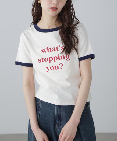 FREE'S MART（フリーズマート）の「◆レトロロゴリンガーTシャツ（Tシャツ/カットソー・レディース・ホワイト/ホワイト系その他/ブルー・FREE）」の15枚目の写真