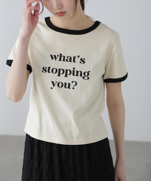 FREE'S MART（フリーズマート）の「◆レトロロゴリンガーTシャツ（Tシャツ/カットソー・レディース・ホワイト/ホワイト系その他/ブルー・FREE）」の18枚目の写真