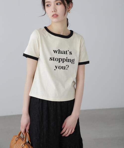 FREE'S MART（フリーズマート）の「◆レトロロゴリンガーTシャツ（Tシャツ/カットソー・レディース・ホワイト/ホワイト系その他/ブルー・FREE）」の19枚目の写真