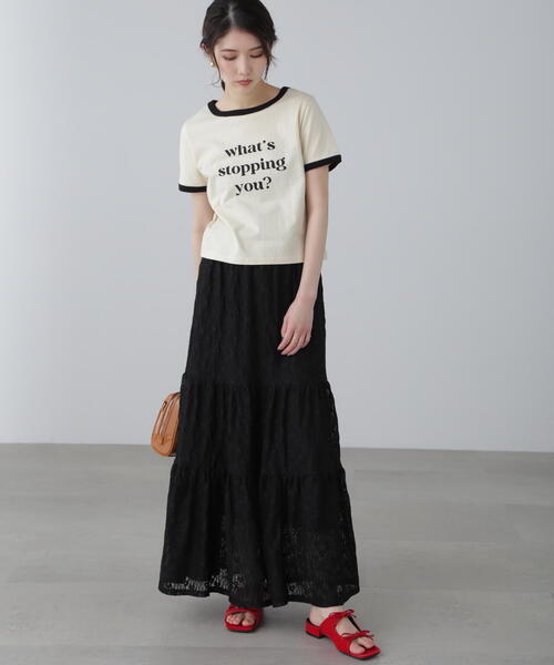 FREE'S MART（フリーズマート）の「◆レトロロゴリンガーTシャツ（Tシャツ/カットソー・レディース・ホワイト/ホワイト系その他/ブルー・FREE）」の22枚目の写真