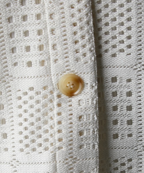 GEVS.(ジェイヴィス)の「かぎ針編風カーディガン<大きいサイズ有>GEVS.(カーディガン/ボレロ・レディース・ブラック/キナリ・5L/4L/3L/LL/L/M)」の14枚目の写真