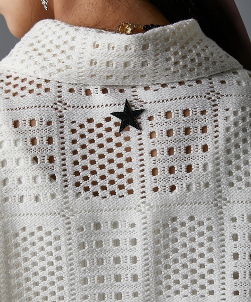 GEVS.(ジェイヴィス)の「かぎ針編風カーディガン<大きいサイズ有>GEVS.(カーディガン/ボレロ・レディース・ブラック/キナリ・5L/4L/3L/LL/L/M)」の17枚目の写真