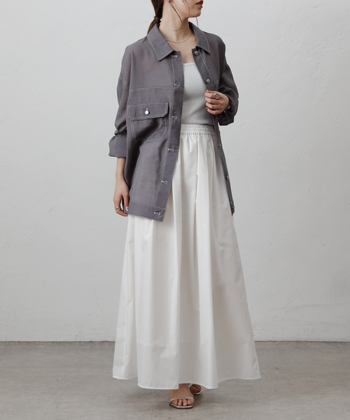 COLONY 2139(コロニートゥーワンスリーナイン)の「シアーGシャツ(シャツ/ブラウス・レディース・ブラック/オフホワイト/チャコールグレー/ブルー・FREE)」の17枚目の写真