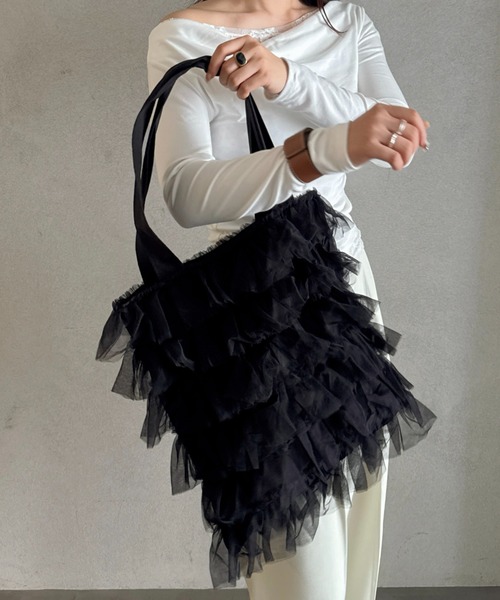 efill（エフィル）の「フェアリー チュール レイヤード トートバッグ（トートバッグ・レディース・ブラック・FREE）」の13枚目の写真