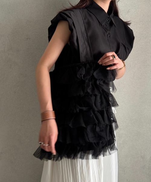 efill（エフィル）の「フェアリー チュール レイヤード トートバッグ（トートバッグ・レディース・ブラック・FREE）」の17枚目の写真