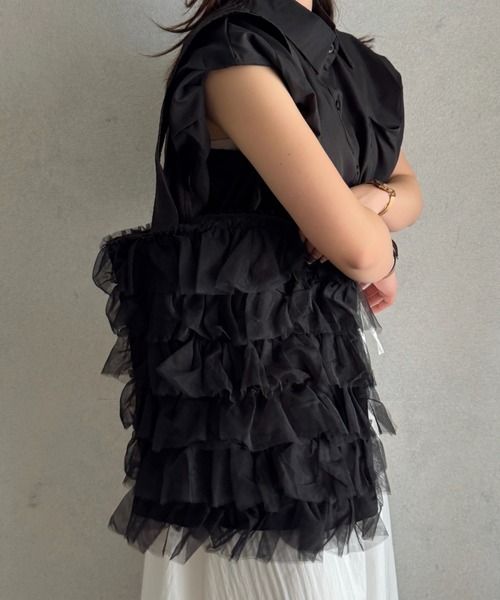 efill（エフィル）の「フェアリー チュール レイヤード トートバッグ（トートバッグ・レディース・ブラック・FREE）」の18枚目の写真