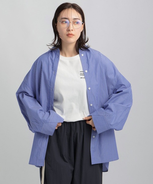 GEORGE'S(ジョージズ)の「BIGシャツ(シャツ/ブラウス・レディース・オフホワイト/サックスブルー系/ピンク/ブルー系・FREE)」の13枚目の写真