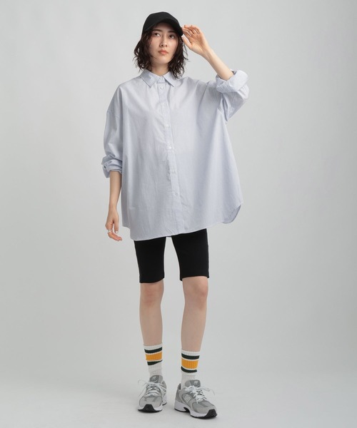 GEORGE'S(ジョージズ)の「BIGシャツ(シャツ/ブラウス・レディース・オフホワイト/サックスブルー系/ピンク/ブルー系・FREE)」の10枚目の写真