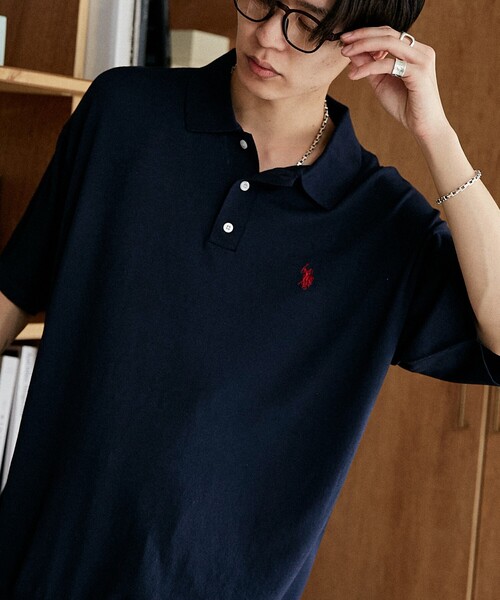 ポロシャツ ポロ U.S. POLO ASSN. × PUBLUX/ユーエスポロアッスン 別注 ケーブルニット ポロシャツ　限定展開 レディース U.S. POLO ASSN. ポロシャツ ポロ × PUBLUX/ユーエスポロアッ