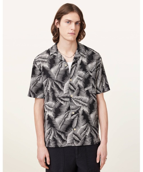 ALLSAINTS(オールセインツ)の「MARSEILLE SHORT SLEEVE HAWAIIAN SHIRT | MARSEILLE 半袖 ハワイアン シャツ(シャツ/ブラウス・メンズ・グレー系その他・L/S/M/XS)」の1枚目の写真