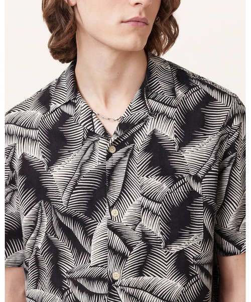 ALLSAINTS(オールセインツ)の「MARSEILLE SHORT SLEEVE HAWAIIAN SHIRT | MARSEILLE 半袖 ハワイアン シャツ(シャツ/ブラウス・メンズ・グレー系その他・L/S/M/XS)」の2枚目の写真