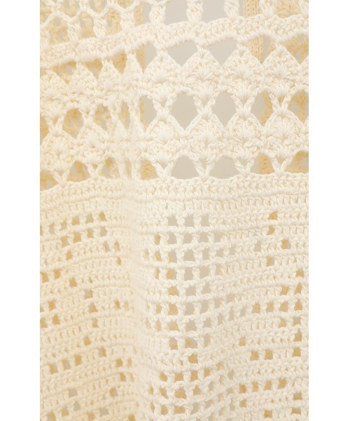 CLANE（クラネ）の「BACK OPEN CROCHET KNIT TOPS（ニット/セーター・レディース・アイボリー/ブラック・FREE）」の16枚目の写真