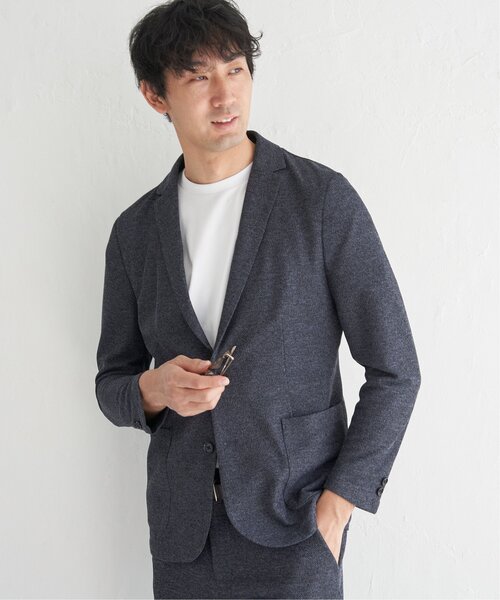 IKKA LOUNGE(イッカラウンジ)の「【セットアップ対応/イージーケア】GOKU楽ワーク メランジライトジャケット(テーラードジャケット・メンズ・グレー/ネイビー・S/M/L/XL)」の22枚目の写真