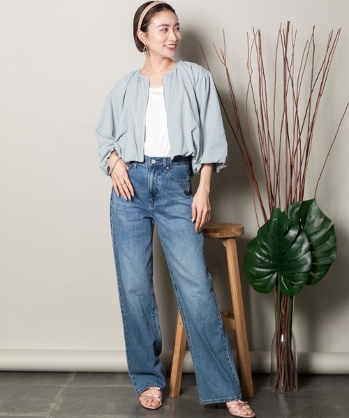 lodie(ロディ)の「バルーンシルエット ショートジップブルソン(ブルゾン・レディース・ブルー/オフホワイト/ブラック・FREE)」の11枚目の写真