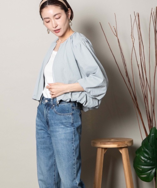 lodie(ロディ)の「バルーンシルエット ショートジップブルソン(ブルゾン・レディース・ブルー/オフホワイト/ブラック・FREE)」の13枚目の写真