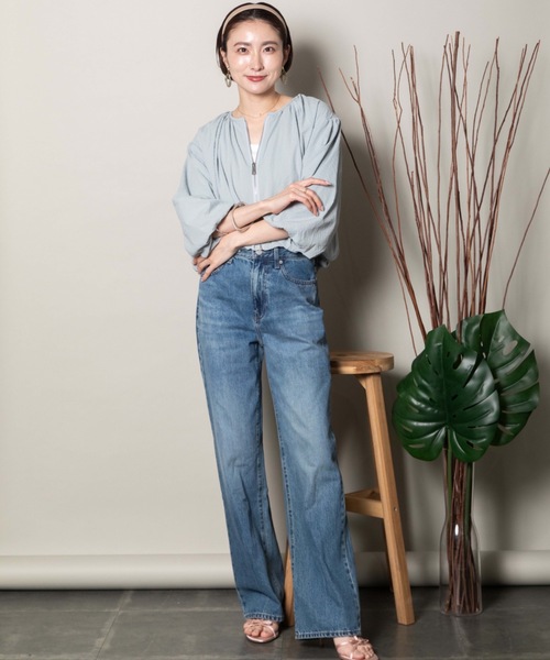 lodie(ロディ)の「バルーンシルエット ショートジップブルソン(ブルゾン・レディース・ブルー/オフホワイト/ブラック・FREE)」の10枚目の写真