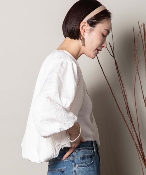 lodie(ロディ)の「バルーンシルエット ショートジップブルソン(ブルゾン・レディース・ブルー/オフホワイト/ブラック・FREE)」の17枚目の写真