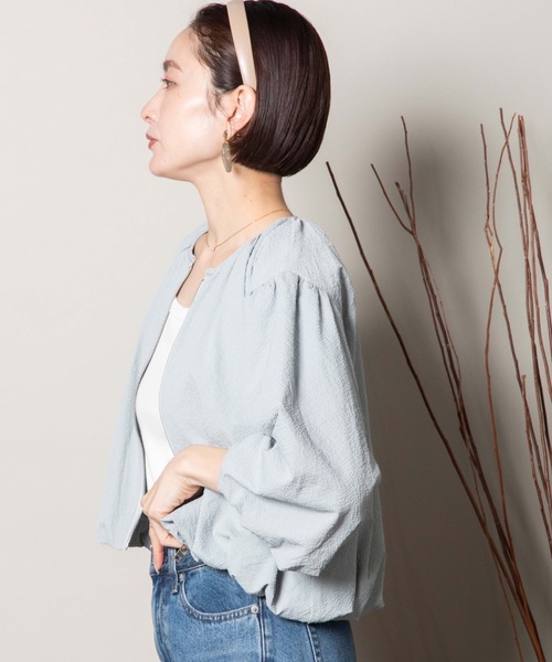 lodie(ロディ)の「バルーンシルエット ショートジップブルソン(ブルゾン・レディース・ブルー/オフホワイト/ブラック・FREE)」の7枚目の写真