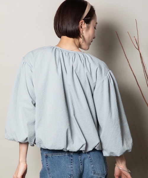 lodie(ロディ)の「バルーンシルエット ショートジップブルソン(ブルゾン・レディース・ブルー/オフホワイト/ブラック・FREE)」の8枚目の写真