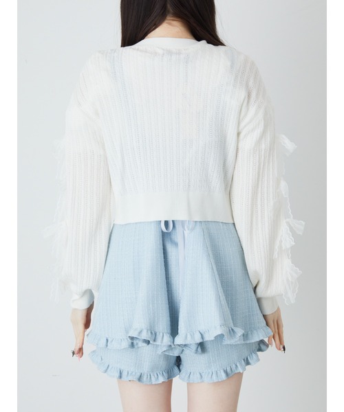 Ank Rouge（アンクルージュ）の「リボン透かし編みカーデ（ニット/セーター・レディース・ホワイト/ピンク/ライトブルー・M）」の18枚目の写真