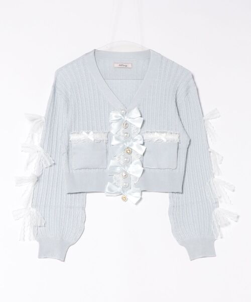 Ank Rouge（アンクルージュ）の「リボン透かし編みカーデ（ニット/セーター・レディース・ホワイト/ピンク/ライトブルー・M）」の17枚目の写真