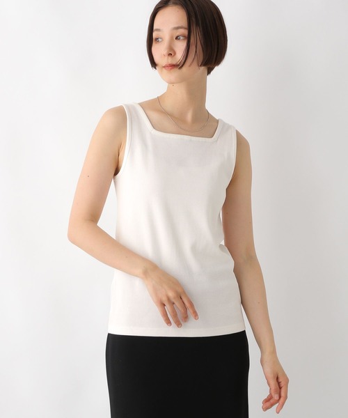 LEPSIM(レプシィム)の「多機能リブタンク 286166(タンクトップ・レディース・マルチ/ブラック/オフホワイト/レッド・FREE)」の2枚目の写真