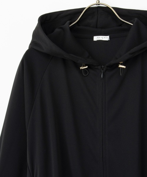 Honeys（ハニーズ）の「【ハニさら・接触冷感・ＵＶカット】きれいめジップパーカー（パーカー・レディース・ブラック/アイボリー/グレイッシュベージュ/イエロー・LL/S/M/L）」の19枚目の写真