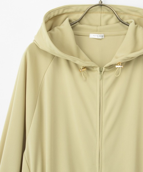 Honeys（ハニーズ）の「【ハニさら・接触冷感・ＵＶカット】きれいめジップパーカー（パーカー・レディース・ブラック/アイボリー/グレイッシュベージュ/イエロー・LL/S/M/L）」の21枚目の写真