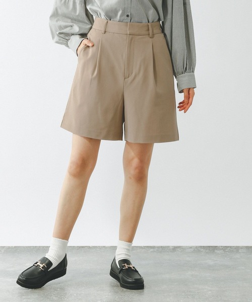 GLOBAL WORK（グローバルワーク）の「ウツクシルエットDRYショートパンツ/322202（その他パンツ・レディース・ダークブルー/ライトベージュ/ブラック/アイボリー・MEDIUM/LARGE）」の3枚目の写真