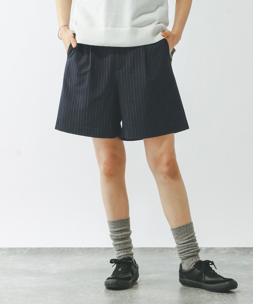 GLOBAL WORK（グローバルワーク）の「ウツクシルエットDRYショートパンツ/322202（その他パンツ・レディース・ダークブルー/ライトベージュ/ブラック/アイボリー・MEDIUM/LARGE）」の19枚目の写真