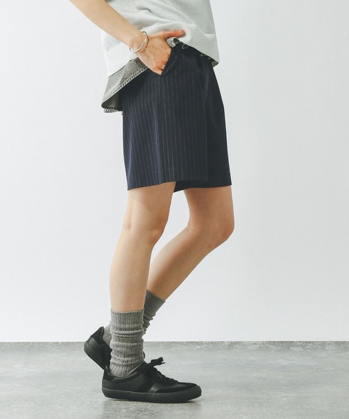 GLOBAL WORK（グローバルワーク）の「ウツクシルエットDRYショートパンツ/322202（その他パンツ・レディース・ダークブルー/ライトベージュ/ブラック/アイボリー・MEDIUM/LARGE）」の20枚目の写真