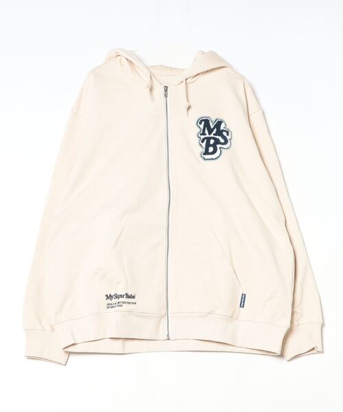 My Sugar Babe アイボリージップパーカー　MSB MSB zip hoodie（パーカー）｜My sugar Babe（マイシュガー
