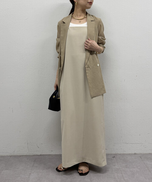 セール】リネンライクキャミワンピース（ワンピース