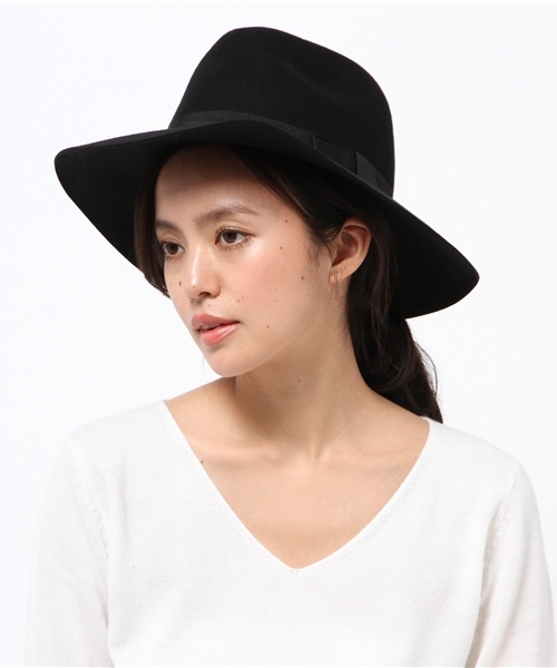 ikka（イッカ）の「ツバ広フェルトHAT   （ハット・レディース・キャメル/ブラック・FREE）」の9枚目の写真