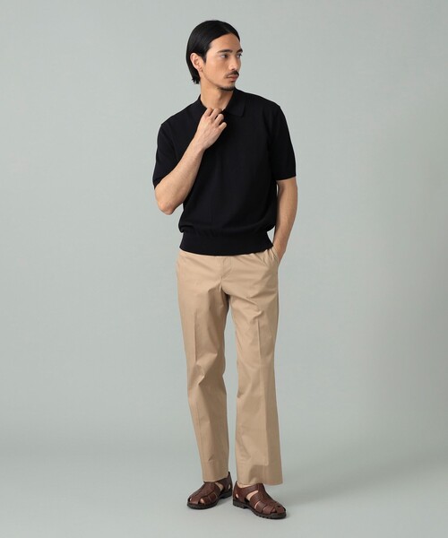 International Gallery BEAMS（インターナショナルギャラリービームス）の「【別注】SLOANE / コットン ニット ポロシャツ（ポロシャツ・メンズ・ブラック/ブルー系その他2・3/4/5）」の3枚目の写真