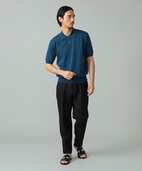 International Gallery BEAMS（インターナショナルギャラリービームス）の「【別注】SLOANE / コットン ニット ポロシャツ（ポロシャツ・メンズ・ブラック/ブルー系その他2・3/4/5）」の7枚目の写真