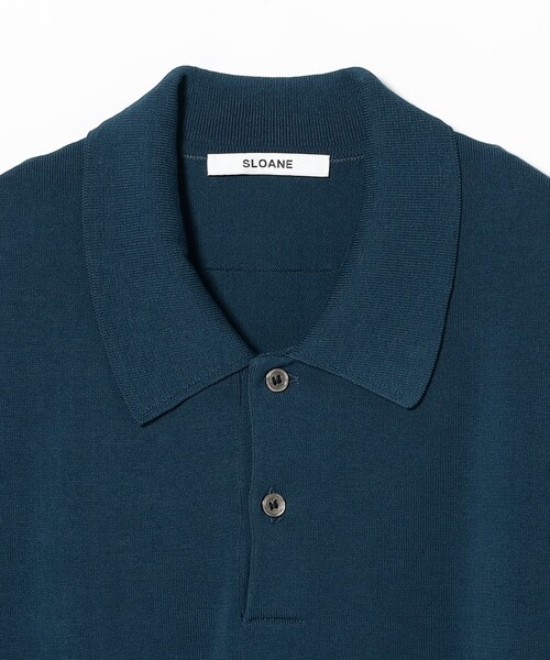 International Gallery BEAMS（インターナショナルギャラリービームス）の「【別注】SLOANE / コットン ニット ポロシャツ（ポロシャツ・メンズ・ブラック/ブルー系その他2・3/4/5）」の13枚目の写真