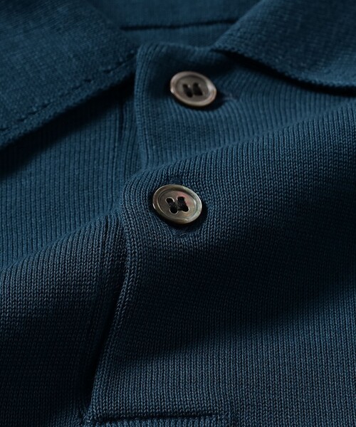 International Gallery BEAMS（インターナショナルギャラリービームス）の「【別注】SLOANE / コットン ニット ポロシャツ（ポロシャツ・メンズ・ブラック/ブルー系その他2・3/4/5）」の17枚目の写真