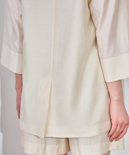 31 Sons de mode（トランテアン　ソン　ドゥ　モード）の「シアージャケット（テーラードジャケット・レディース・オフホワイト/モカ・36/38）」の11枚目の写真