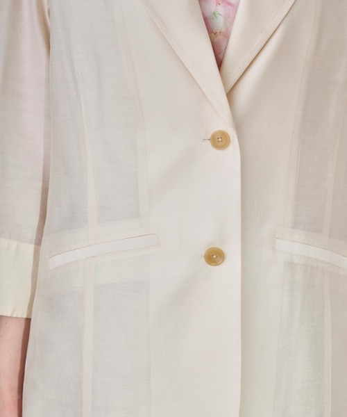 31 Sons de mode（トランテアン　ソン　ドゥ　モード）の「シアージャケット（テーラードジャケット・レディース・オフホワイト/モカ・36/38）」の10枚目の写真