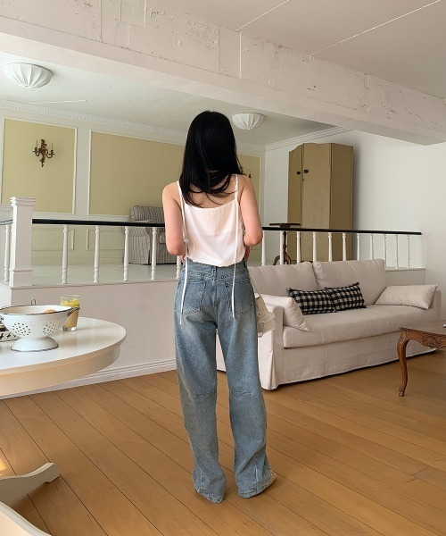 by muni:r(バイ ムニール)の「ウォッシングルーズデニム(デニムパンツ・レディース・ブルー・SMALL/MEDIUM)」の5枚目の写真