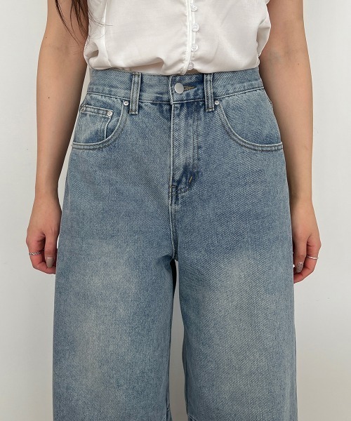 by muni:r(バイ ムニール)の「ウォッシングルーズデニム(デニムパンツ・レディース・ブルー・SMALL/MEDIUM)」の16枚目の写真