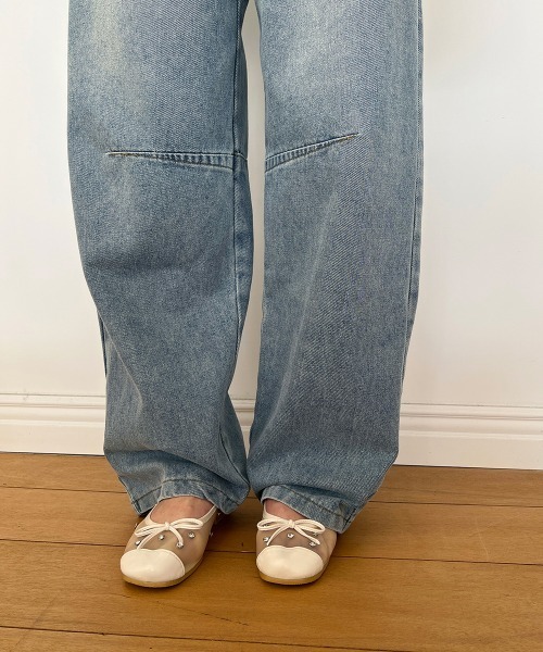 by muni:r(バイ ムニール)の「ウォッシングルーズデニム(デニムパンツ・レディース・ブルー・SMALL/MEDIUM)」の17枚目の写真